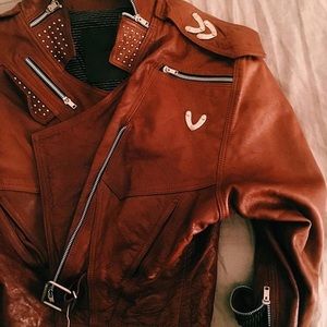 Vintage brown leather jacket